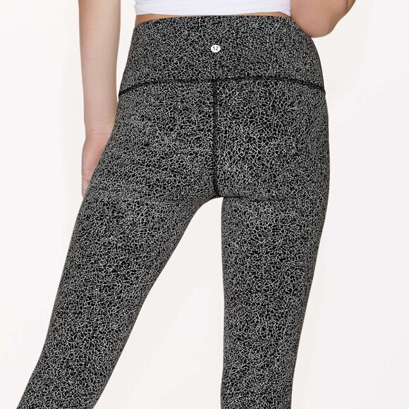 Lululemon Wunder Under Hi-Rise Tight (28") Luon Crackle Jaquard Black White Size - Picture 1 of 11
